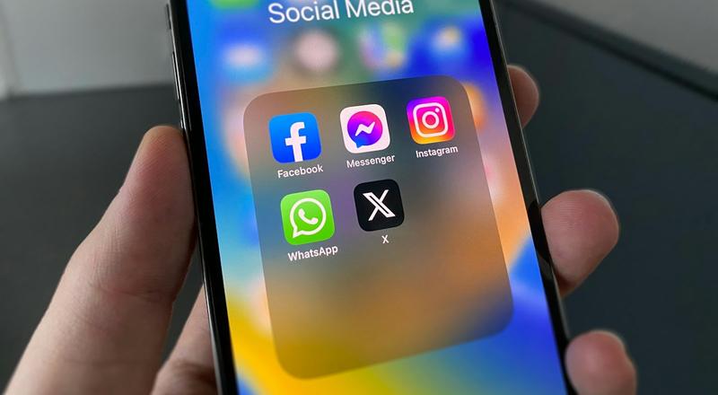 Social media apps on a smartphone